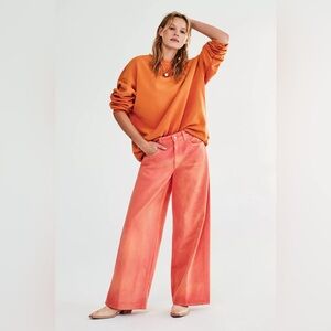 Free People We The Free Waterfalls Baggy Wide-Leg Jeans Size 24S